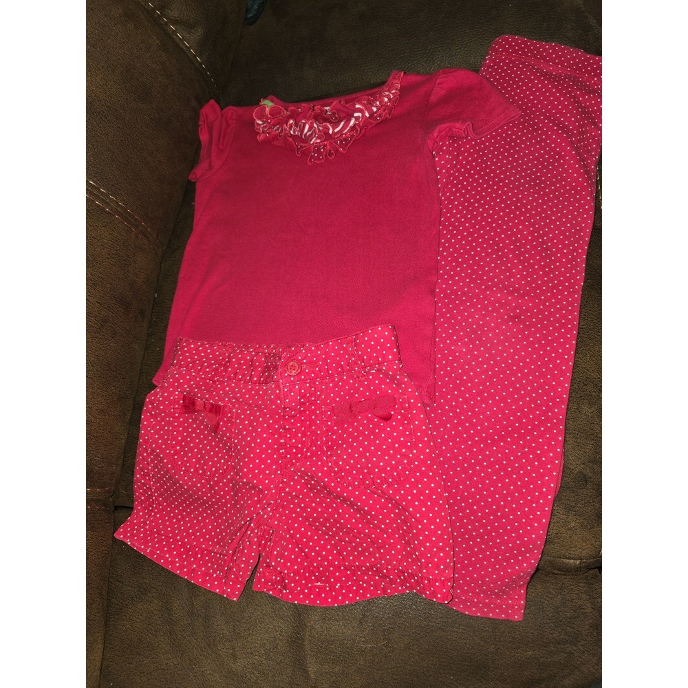 Gymboree cherry cute outfit lot top shorts pants size 5
